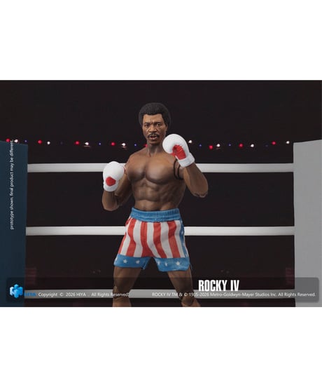 【予約】ロッキー4／炎の友情 1/12 アクションフィギュア アポロ・クリード　［ハイヤトイズ］