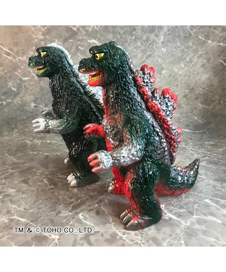 復刻版ポピーグレートザウルス　ゴジラ/ゴジラ（グリーンVer.） 全２種　ソフトビニール製　塗装済み完成品