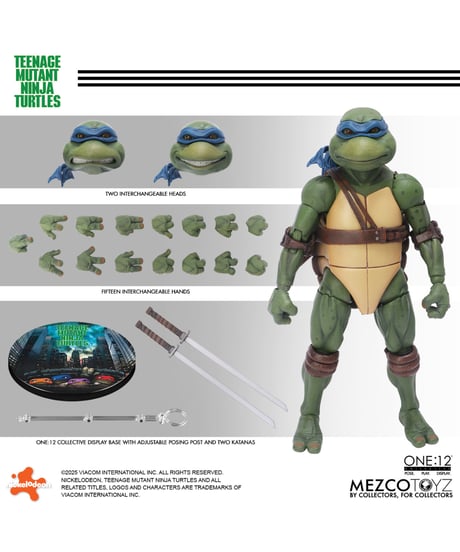 【予約】ワン12コレクティブ/ TMNT ティーンエイジ・ミュータント・ニンジャ・タートルズ 1990 ムービー: タートルズ 1/12 アクションフィギュア 4PK　[メズコトイズ]
