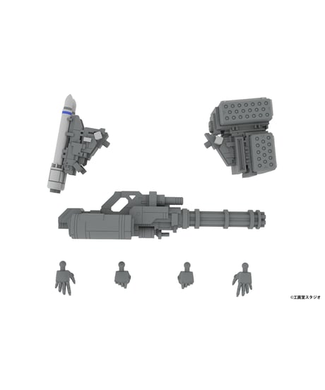 プラスチックキット「拡張セットD  5inM 1/48 装甲歩兵用[DRu35 MLC＆ R25RCT＆M7A GGUN&平手（左右）&にぎり手（左右）］」　［PLUM］