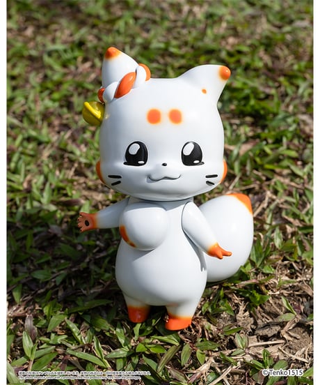 Chibi Creature てnこ　塗装済みソフビフィギュア　二尾の小狐　[エンバートイズ]