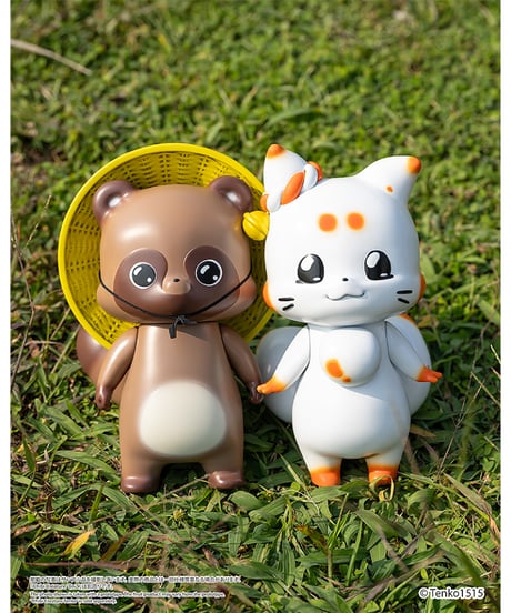Chibi Creature ぽnきち　塗装済みソフビフィギュア　二尾の小狐　[エンバートイズ]