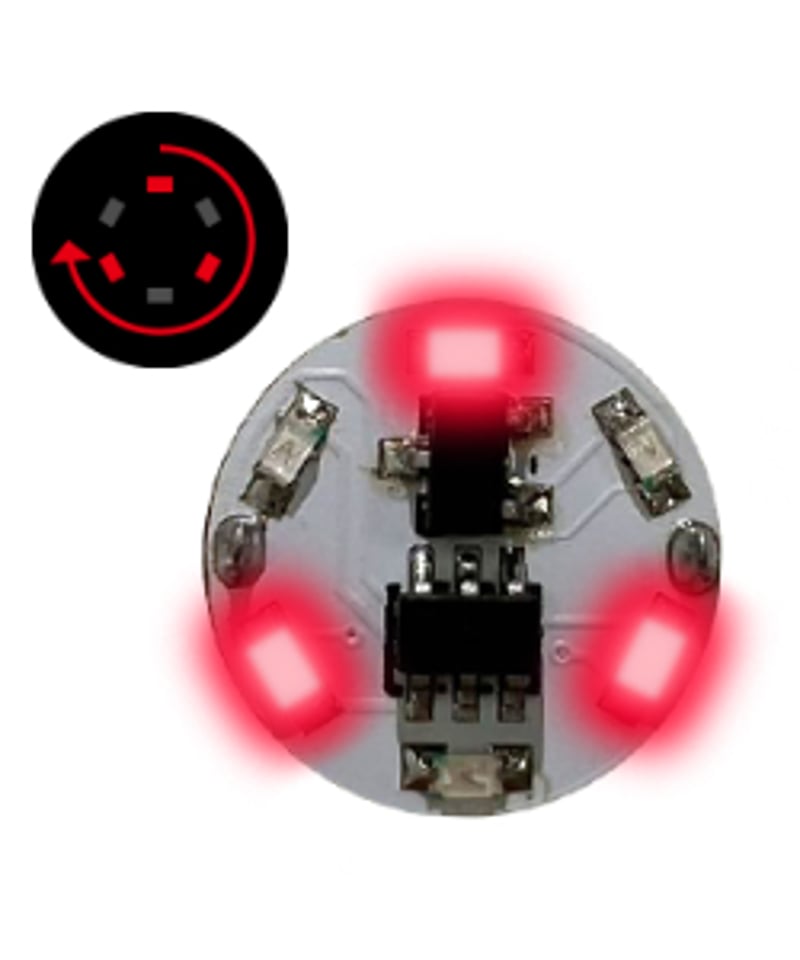 送料無料】W-PARTS LEDモジュール（磁気スイッチ付き）3LED回転点灯 全