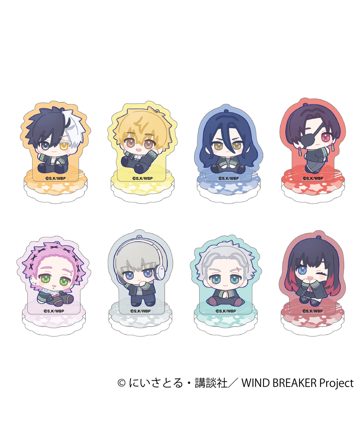 WIND BREAKER 缶バッジ　アクリルスタンド ぬいぐるみ　まとめ売り 予約】WIND BREAKER ちゅあスタ ミニチュアアクリルスタンド