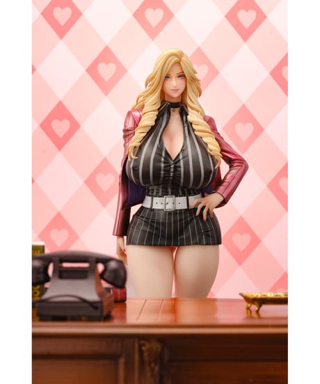 【予約】ギャル姉社長とハーレムオフィス 錦織 愛(赤スーツVer.) 健全Ver. 　1/7スケール　塗装済み完成品　［ダイキ工業］
