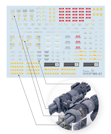 汎用アーマーとウェポン セット WK-01 ガトリング砲エディション（デラックス）　［HOBBY MIO］