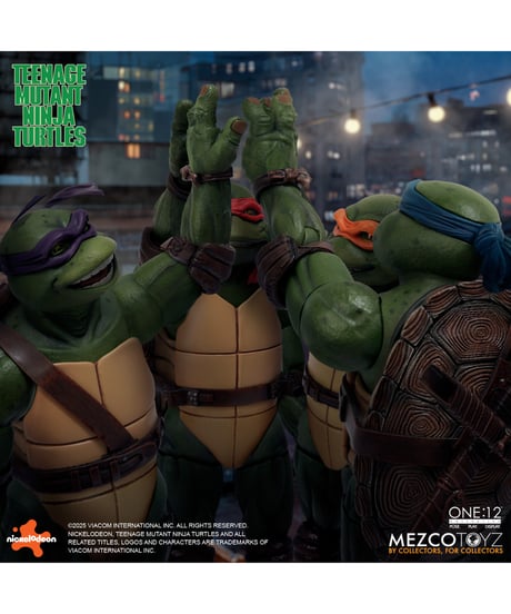 【予約】ワン12コレクティブ/ TMNT ティーンエイジ・ミュータント・ニンジャ・タートルズ 1990 ムービー: タートルズ 1/12 アクションフィギュア 4PK　[メズコトイズ]