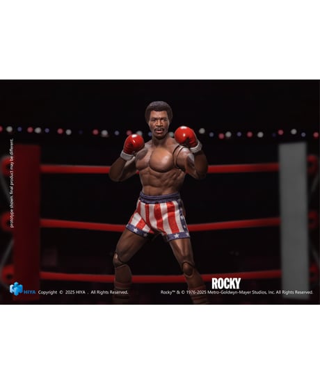 【予約】ロッキー 1/12 アクションフィギュア アポロ・クリード　[ハイヤトイズ]