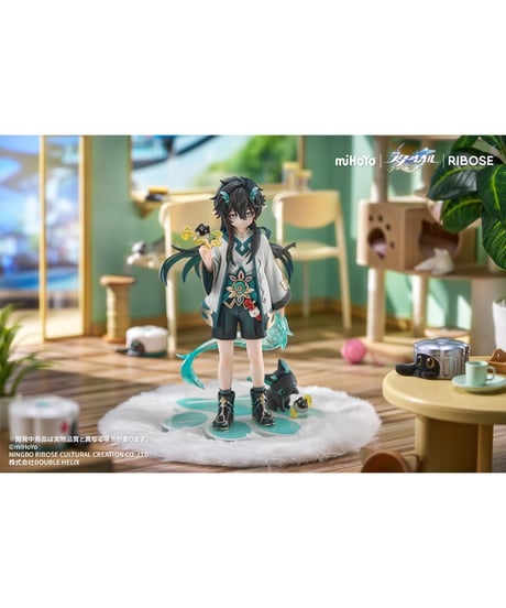 RISE UP+ 崩壊：スターレイル ちびねこシリーズ フィギュア 丹恒・飲月 Ver. 完成品フィギュア　[RIBOSE]