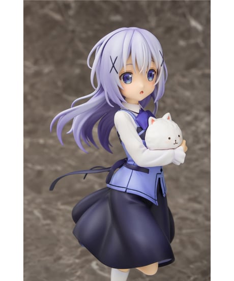 【予約】チノ（Cafe Style）　1/7　塗装済み完成PVCフィギュア　ご注文はうさぎですか？？　[PLUM]
