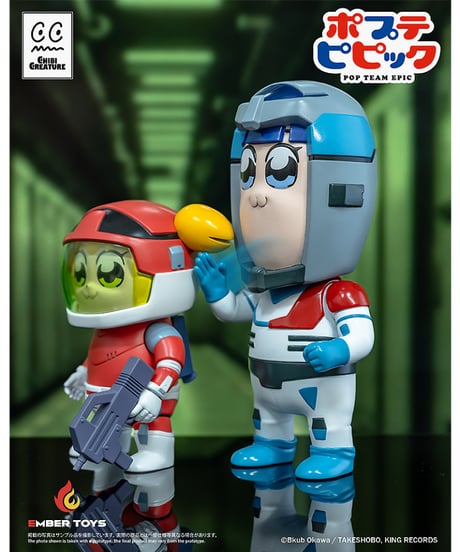 【予約】Chibi Creature ポプ子 & ピピ美 Spacesuit Ver.　塗装済みソフビフィギュア　ポプテピピック　［エンバートイズ］