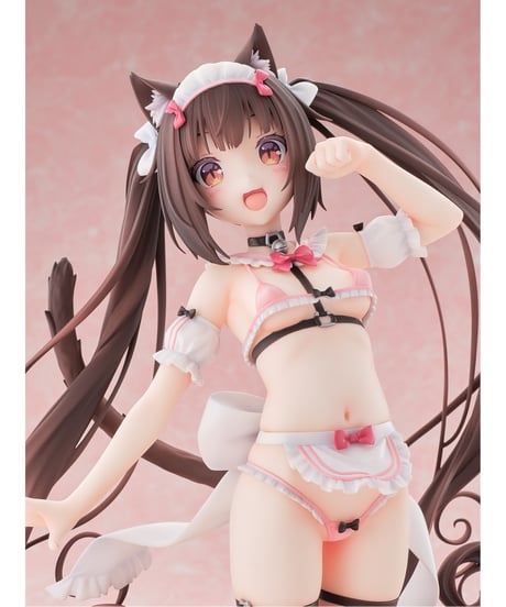【予約】ネコぱら ショコラ マイクロビキニメイド-DX Edition-　1/5.5　塗装済み完成品　［オーキッドシード］