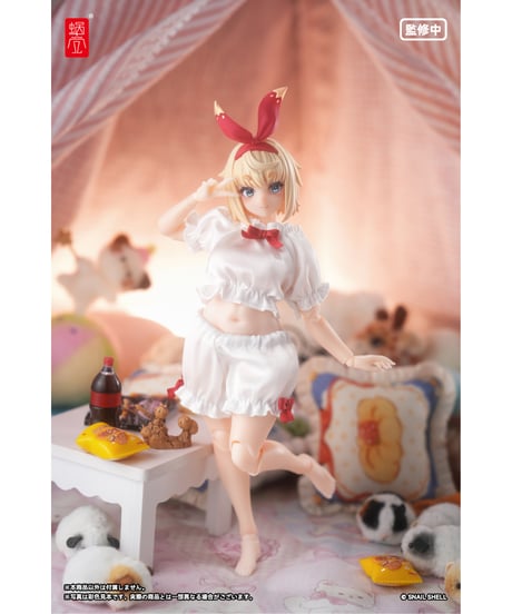 【予約】【送料無料】パフスリーブルームウェア（ホワイト）（ドール用）　[蝸之殼Snail Shell]