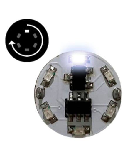 【送料無料】W-PARTS 　LEDモジュール（磁気スイッチ付き）1LED回転点灯　全５色　［ワンダーウェイ］