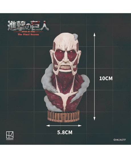 進撃の巨人立体胸像フィギュア/超大型巨人立体胸像フィギュア/鎧の巨人立体胸像フィギュア		全３種