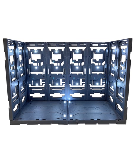 【送料無料】LEDハンガーベース（未塗装成型色）　LED付き組み立て式格納庫　［ワンダーウェイ］