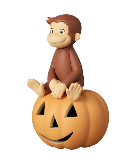 【予約】【送料無料】ウルトラディテールフィギュア No.956 UDF Curious George Curious George w/ Pumpkin　［メディコム・トイ］