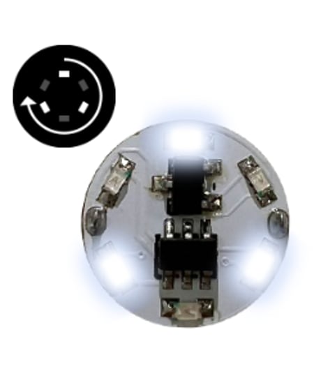 【送料無料】W-PARTS 　LEDモジュール（磁気スイッチ付き）3LED回転点灯　全５色　［ワンダーウェイ］