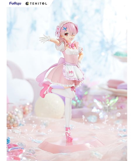 Re:ゼロから始める異世界生活　TENITOL 夢かわメイドレム&ラム特典付きセット　塗装済み完成品
