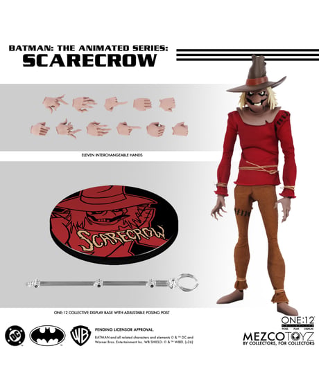 【予約】ワン12コレクティブ/ バットマン アニメイテッド シリーズ: スケアクロウ 1/12 アクションフィギュア　［メズコトイズ］