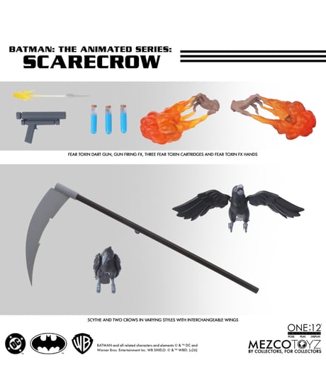 【予約】ワン12コレクティブ/ バットマン アニメイテッド シリーズ: スケアクロウ 1/12 アクションフィギュア　［メズコトイズ］