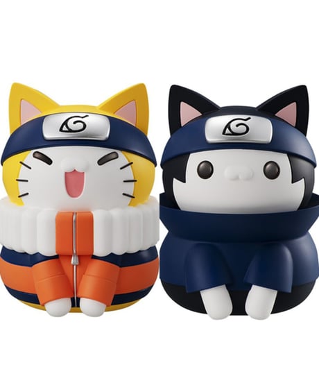 NARUTO-ナルト-　MEGA CAT PROJECT　ニャンとも大きなニャルト！REBOOT①うずまきナルト②うちはサスケ　全２種　彩色済みフィギュア