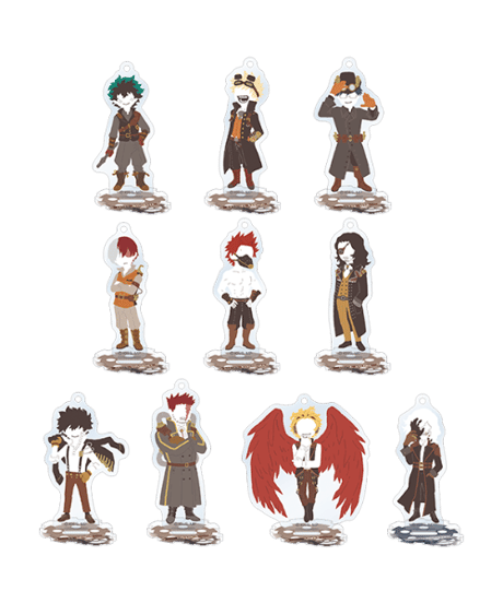 僕のヒーローアカデミア トレーディングスタンド付アクリルキーホルダー／ゆるパレット　10個入り1BOX　［ムービック］