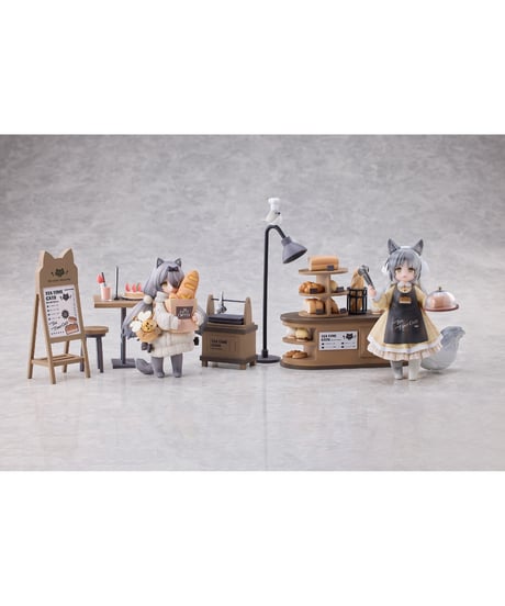 『ティータイム キャッツ シーン』にゃん町“パン屋”店員&お客セット 完成品フィギュア