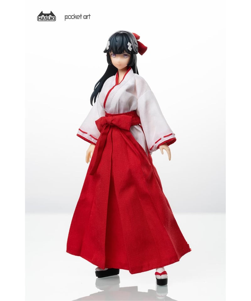 pocket artシリーズ PA005 退魔巫女 ツバキ 1/12 pocket artシリーズ PA005 退魔巫女 ツバキ 1/12 完成品アクション