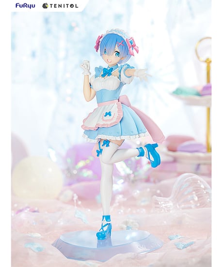 Re:ゼロから始める異世界生活　TENITOL 夢かわメイドレム&ラム特典付きセット　塗装済み完成品