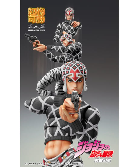 【送料無料】超像可動『ジョジョの奇妙な冒険 第5部』「グイード・ミスタ&S・P Ver.BLACK」　塗装済み可動フィギュア