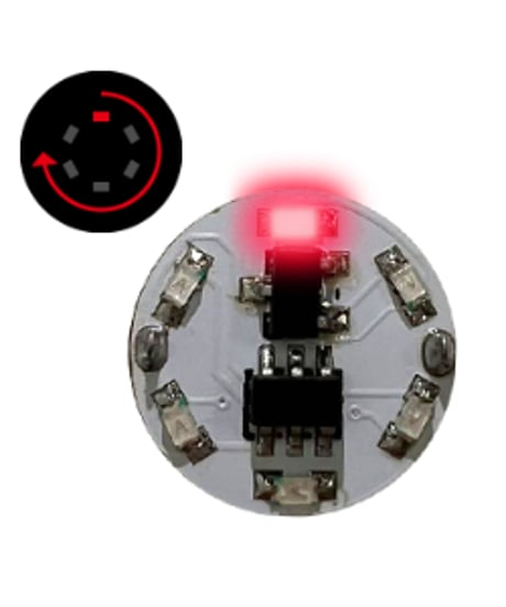 【送料無料】W-PARTS 　LEDモジュール（磁気スイッチ付き）1LED回転点灯　全５色　［ワンダーウェイ］