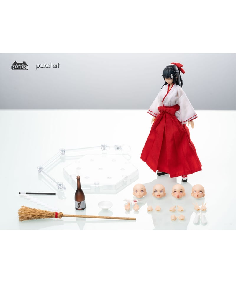 pocket artシリーズ PA005 退魔巫女 ツバキ 1/12 完成品
