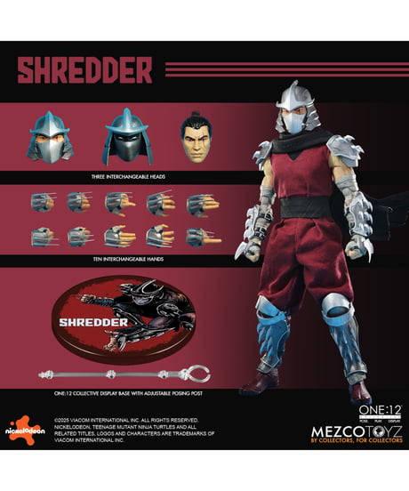 【予約】ワン12コレクティブ/ TMNT ティーンエイジ・ミュータント・ニンジャ・タートルズ: シュレッダー 1/12 アクションフィギュア　［メズコトイズ］