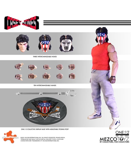 ワン12コレクティブ/ TMNT ティーンエイジ・ミュータント・ニンジャ・タートルズ: ケイシー・ジョーンズ 1/12 アクションフィギュア ［メズコトイズ］