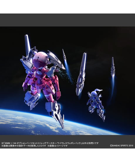 30MM 1/144 オプションパーツセット13 (レッグブースター/ワイヤレスウェポンパック)　プラモデル　［バンダイ］