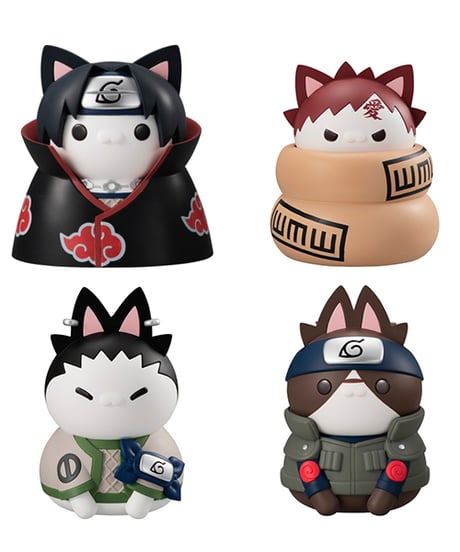 MEGA CAT PROJECT　NARUTO-ナルト-ニャンとも大きなニャルト！REBOOT うちはイタチ / 我愛羅 / 奈良シカマル / うみのイルカ　全４種　彩色済みフィギュア