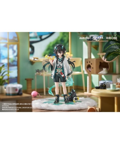RISE UP+ 崩壊：スターレイル ちびねこシリーズ フィギュア 丹恒・飲月 Ver. 完成品フィギュア　[RIBOSE]