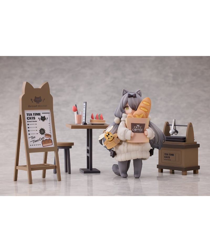 ティータイム キャッツ シーン』にゃん町“パン屋”店員&お客セット 完成
