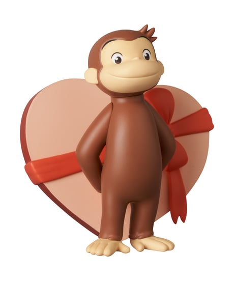 【予約】【送料無料】ウルトラディテールフィギュア No.955 UDF Curious George Curious George w/ Heart　［メディコム・トイ］