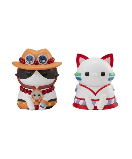 MEGA CAT PROJECT　ワンピース ニャンとも大きなニャンピースニャーン！ ポートガス・D・エース/ヤマト　全２種　彩色済みフィギュア