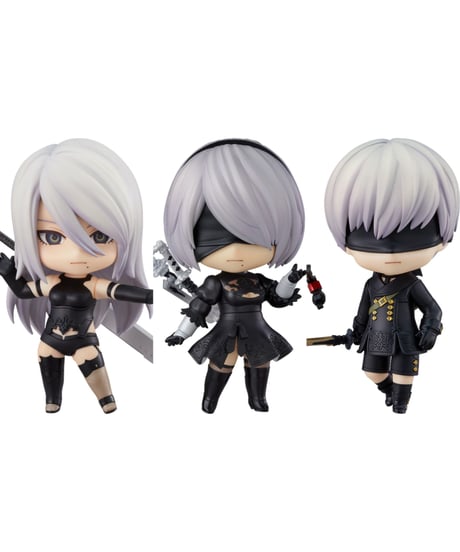 ねんどろいど NieR:Automata 2B（ヨルハ二号B型）/9S（ヨルハ九号S型）/A2（ヨルハA型二号）　全３種　塗装済み可動フィギュア　［スクウェア・エニックス］