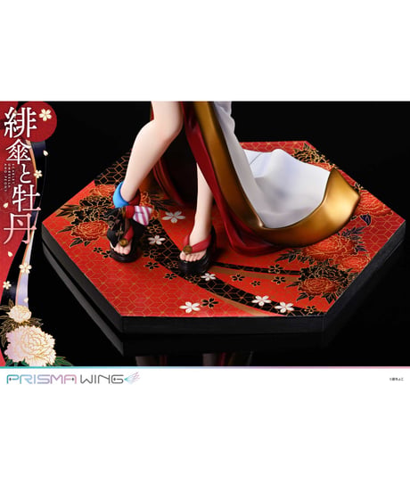 【予約】PRISMA WING 藤ちょこ氏オリジナルイラスト 緋傘と牡丹 1/7 スケール 完成品フィギュア