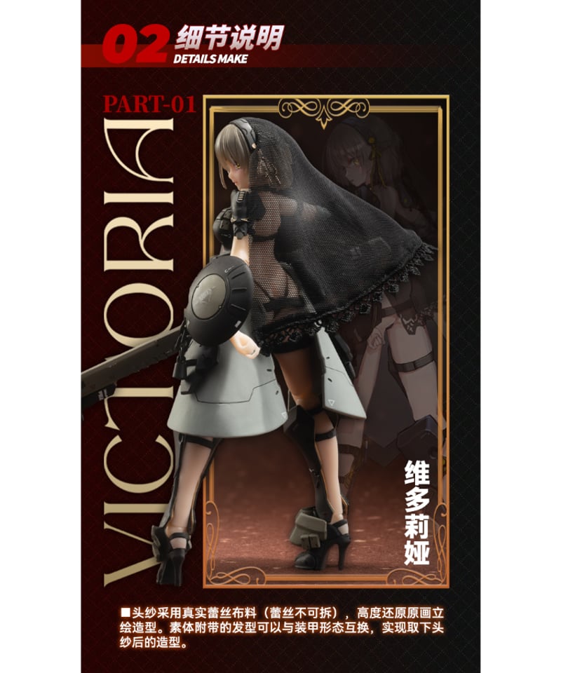 正面装甲少女 ビクトリア 1/12 完成品アクションフィギュア