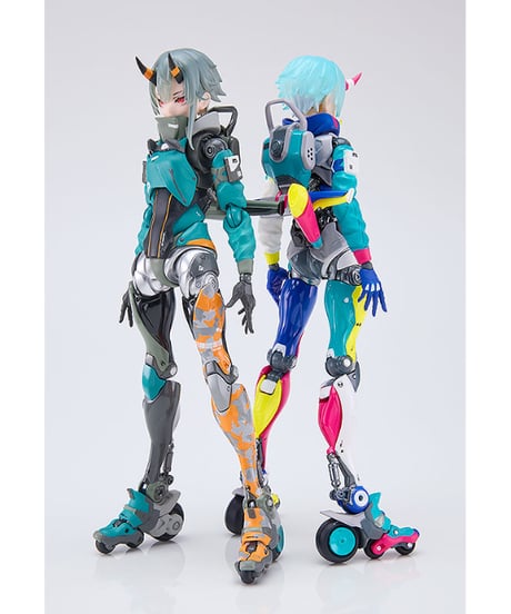MOTORED CYBORG RUNNERSSX_155 "DOWNTOWN TREK"　プラスチック＆ダイキャスト製塗装済み可動フィギュア　少女発動機