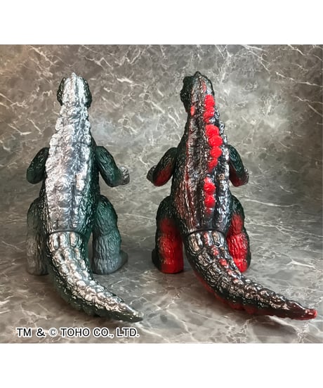 復刻版ポピーグレートザウルス　ゴジラ/ゴジラ（グリーンVer.） 全２種　ソフトビニール製　塗装済み完成品