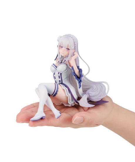 Melty Princess Re:ゼロから始める異世界生活 てのひら エミリア　彩色済みフィギュア　［メガハウス］