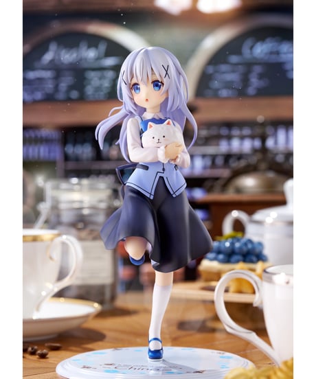 【予約】チノ（Cafe Style）　1/7　塗装済み完成PVCフィギュア　ご注文はうさぎですか？？　[PLUM]