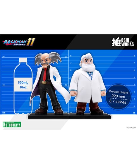 【予約】OSHI WORKS Dr.ワイリー＆Dr.ライト　PVC塗装済み完成品　[コトブキヤ]