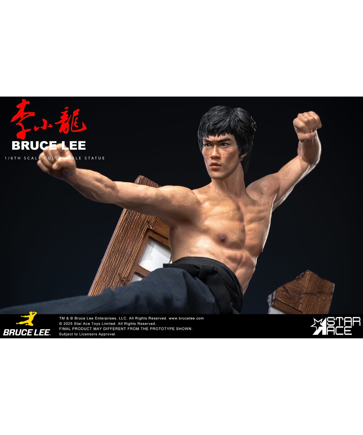 彩色済み ブルース・リー フィギュア スタチュー ブルース・リープレミアコレクション80周年記念スタチュー（1/6サイズ